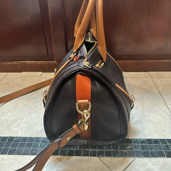 Burberry Alchester Bowling bag medium brown pebbled leather great condition - Picture 4 of 6